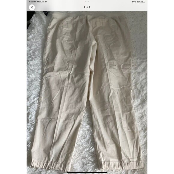 Chaps Women's Dream Lake Lightweight Elastic Waist Natural Cream Color Sz 1X NEW - Picture 2 of 8